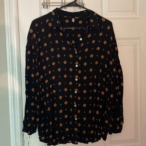 Free People collared button up shirt
